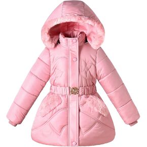 Little Girl Winter Dress Coat Fleece Warm Puffer Jacket Kids Heavyweight Clothes in Saudi Arabia