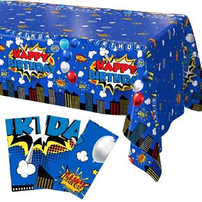 3 Pieces Pink Gender Reveal Tablecloth for Boy or Girl Blue Gender Reveal Party Decorations Supplies Pink and Blue Plastic Table Cloth Disposable Table Covers for Baby Shower 108 x 54 Inch in Kuwait