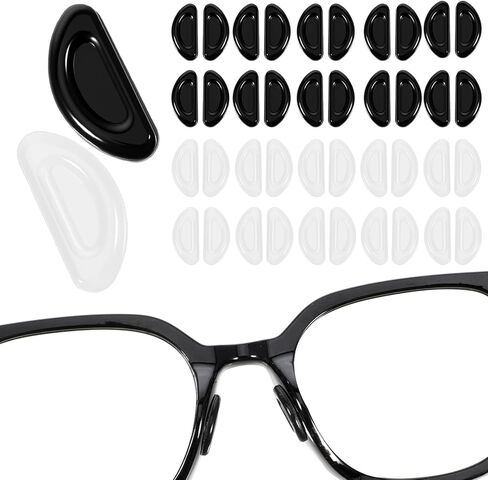 20 Pairs Eyeglass Nose Pads for Glasses Anti-Slip Stick On Silicone Cushions Soft Comfortable Replacement Adhesive Nosepads Reduce Pressure Prevent Slipping for Sunglasses Reading Glass Plastic Frames in Saudi Arabia