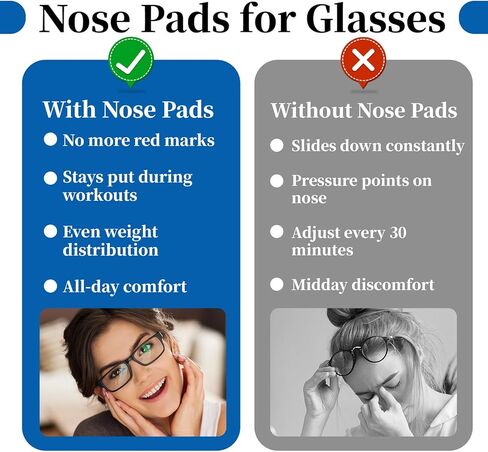 20 Pairs Eyeglass Nose Pads for Glasses Anti-Slip Stick On Silicone Cushions Soft Comfortable Replacement Adhesive Nosepads Reduce Pressure Prevent Slipping for Sunglasses Reading Glass Plastic Frames in Saudi Arabia