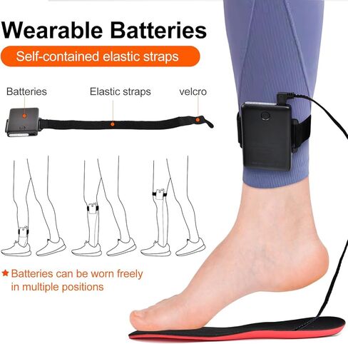 Heated Insoles Rechargeable, Foot Warmer with 5000 mAh Battery,4 Heat Settings Mobile app to Control Temperature, for Men and Women in Saudi Arabia