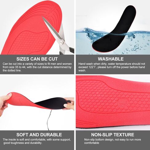Heated Insoles Rechargeable, Foot Warmer with 5000 mAh Battery,4 Heat Settings Mobile app to Control Temperature, for Men and Women in Saudi Arabia
