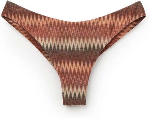 CALZEDONIA Woman's Golden Chevron Brazilian Swimsuit Bottoms in Saudi Arabia