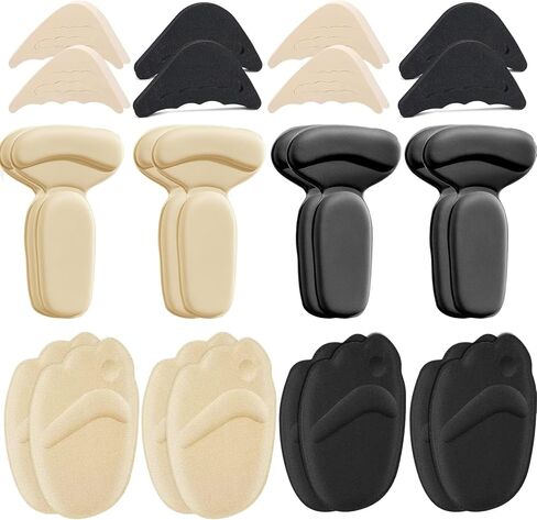 بطانات كعب لحشو الأحذية للأحذية النسائية - حشو أحذية للأحذية الكبيرة جدًا للنساء مع حشوات لأصابع القدم، وحشوات لأصابع القدم لملاءمة كبيرة جدًا (12 زوجًا) in Kuwait