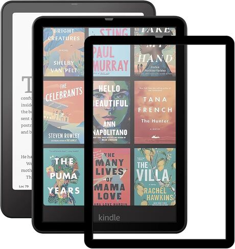 CoBak 2 Pack Tempered Glass Screen Protector for 7" Kindle Paperwhite 12th Gen 2024 & Kindle Colorsoft Signature Edition, Kobo Aura 2 - Fingerprint Resistant, Anti-Bubble - 9H Hardness Film in Kuwait