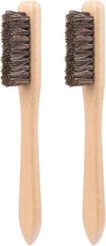 Horsehair Silver Cleaning Brush Set - 2PCS Detailing Brushes for Silverware & Jewelry - Gentle for Sterling, Cutlery, Metal & Antiques - Restores Deep Shine to Precious Items in Saudi Arabia