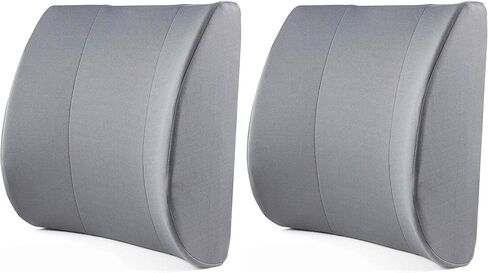 DMI Lumbar Support Pillow for Chair to Assist with Back Support with Removable Washable Cover to Ease Lower Back Pain and Discomfort while Improving Posture, 14 x 13 x 5, Contoured Foam, Premium,Gray in Saudi Arabia