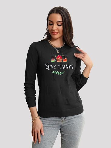 MK Shop Limited البلوزات للنساء الخريف بلوزة طويلة الأكمام خفيفة الوزن Crewneck مضلع متماسكة قمم سترة عارضة البلوز القمصان in Kuwait