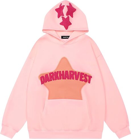 Vamtac Mens Oversize Graphic Hoodies Vintage Y2K Casual Hooded Sweatshirt Cotton Fashion Hip Hop Hoodie for Men and Women in Kuwait