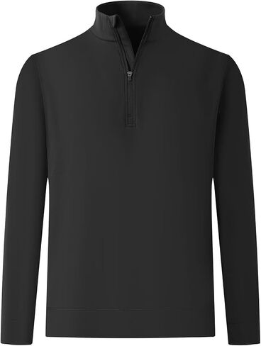 M MAELREG Mens Quarter Zip Pullover Fleece Lined Mock Neck Long Sleeve Golf Pullovers 1/4 Zip Thermal Sweatshirt for Men in Saudi Arabia