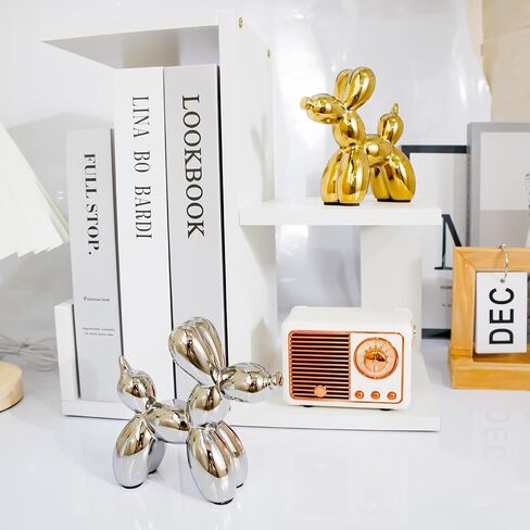 الإبداعية بالون الذهب الكلب التماثيل الصغيرة السيراميك الحيوان النحت ديكور المنزل الحديث غرفة المعيشة سطح المكتب ديكورات غرفة نوم مكتب خزانة زخرفة (الذهب) in Kuwait