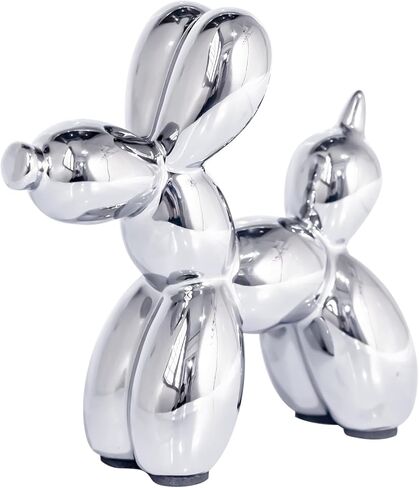 Creative Gold Balloon Dog Statues Small Ceramic Animal Sculpture Modern Home Decor Living Room Desktop Decorations Bedroom Office Cabinet Ornament (Gold) in Saudi Arabia