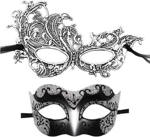 Pack of 2 Delicate His and Hers Masquerades Charm Couple Accessory Costume and Halloween Fun in Saudi Arabia