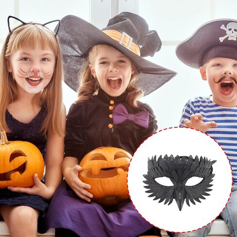 Masquerades Party Halloween Bird Beak Carnivals Owl Feathered Half Face for Woman in Saudi Arabia