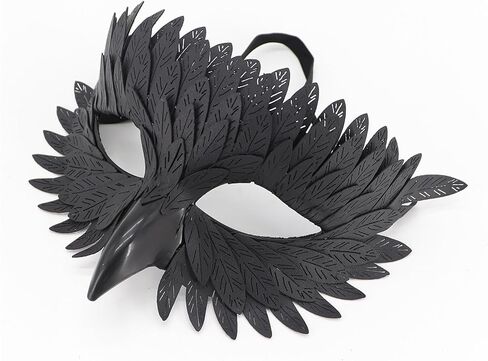Masquerades Party Halloween Bird Beak Carnivals Owl Feathered Half Face for Woman in Saudi Arabia