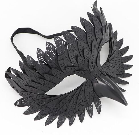 Masquerades Party Halloween Bird Beak Carnivals Owl Feathered Half Face for Woman in Saudi Arabia