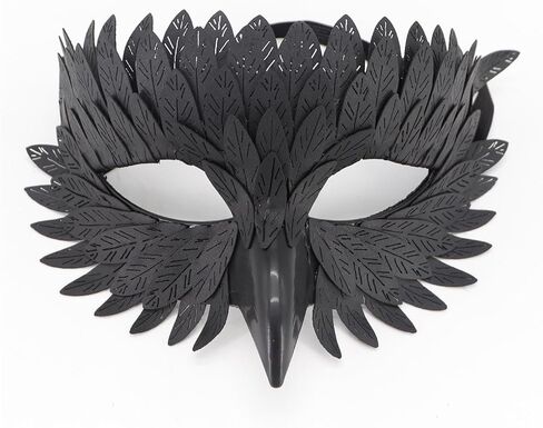 Masquerades Party Halloween Bird Beak Carnivals Owl Feathered Half Face for Woman in Saudi Arabia