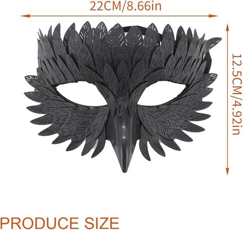 Masquerades Party Halloween Bird Beak Carnivals Owl Feathered Half Face for Woman in Saudi Arabia