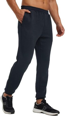 M MAELREG Mens Joggers with 4 Zipper Pockets Moisture Wicking Winter Heather Casual Athletic Joggers Sweatpants for Men in Saudi Arabia