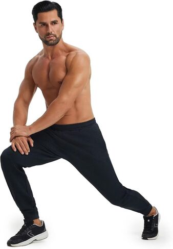 M MAELREG Mens Joggers with 4 Zipper Pockets Moisture Wicking Winter Heather Casual Athletic Joggers Sweatpants for Men in Saudi Arabia
