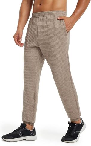 M MAELREG Mens Joggers with 4 Zipper Pockets Moisture Wicking Winter Heather Casual Athletic Joggers Sweatpants for Men in Saudi Arabia