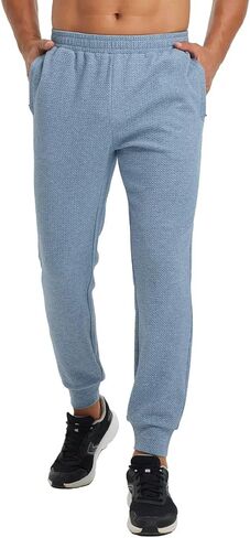M MAELREG Mens Joggers with 4 Zipper Pockets Moisture Wicking Winter Heather Casual Athletic Joggers Sweatpants for Men in Saudi Arabia