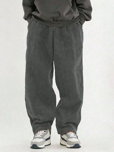 1 Piece of boys'and Teens' Trendy Sports Corduroy Straight - Leg Long Pants for Spring, Autumn and Winter in Saudi Arabia