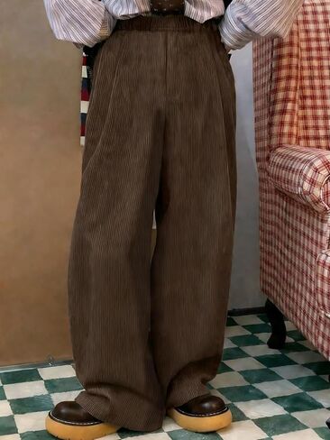 1 pc of boys'and Teens' Trendy Sports Corduroy Straight - Leg Long Pants for Spring, Autumn and Winter。 in Saudi Arabia