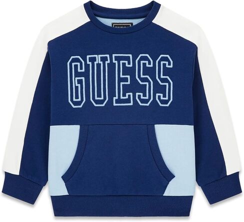 GUESS Boys' Eco Long Sleeve Color Block Sweatshirt in Saudi Arabia