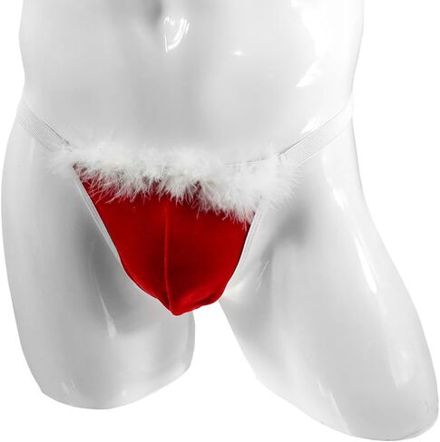Christmas Underwear Men Novelty Funny with Bulge Pouch Sexy Thong Panties Briefs G-String in Saudi Arabia