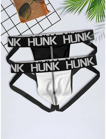 2 Pack Mens Jockstrap Underwear Wide Belt Athletic Supporter Thong Style Sport Jock Strap Brief Bikini Thongs Male Underwear in Saudi Arabia