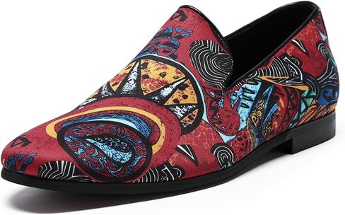 AUSTIN MILL Mens Dress Shoes Slip-on Classic Suede Loafers Printed Wedding Party Shoe in Saudi Arabia