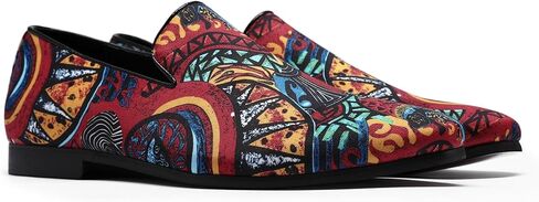 AUSTIN MILL Mens Dress Shoes Slip-on Classic Suede Loafers Printed Wedding Party Shoe in Saudi Arabia