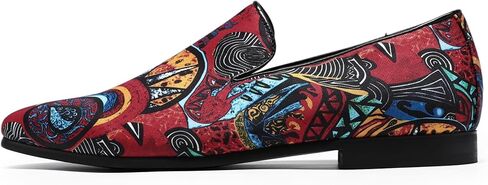 AUSTIN MILL Mens Dress Shoes Slip-on Classic Suede Loafers Printed Wedding Party Shoe in Saudi Arabia