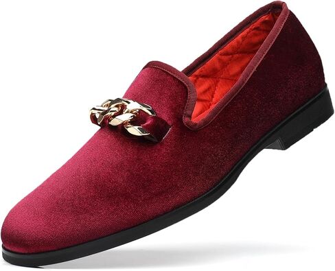 Men's Velvet Loafers Party Prom Homecoming Shoes in Saudi Arabia