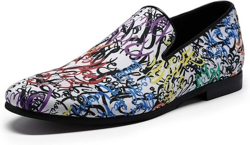 AUSTIN MILL Mens Dress Shoes Slip-on Classic Suede Loafers Printed Wedding Party Shoe in Saudi Arabia