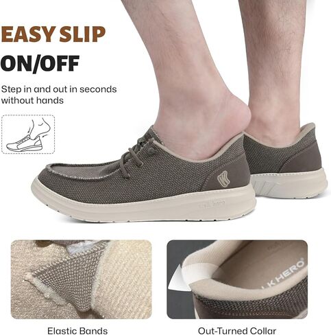 Slip On Shoes for Men with Arch Support, Lightweight Loafers for Men, Breathable Mens Casual Shoes, Orthopedic Mens Loafers with Non Slip Sole in Saudi Arabia