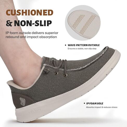 Slip On Shoes for Men with Arch Support, Lightweight Loafers for Men, Breathable Mens Casual Shoes, Orthopedic Mens Loafers with Non Slip Sole in Saudi Arabia