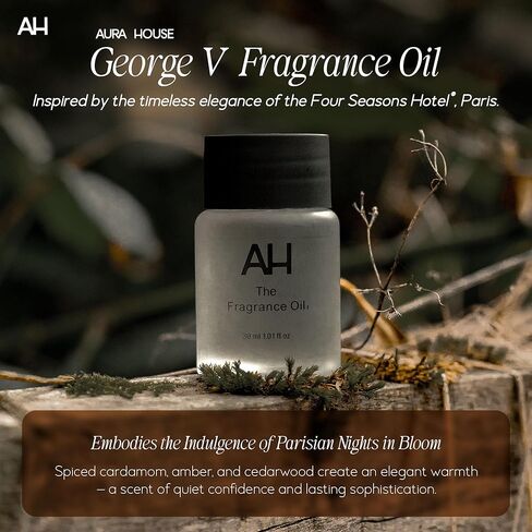 مجموعة Aura House Away - زيوت عطرية مملوءة بالزيوت العطرية (4 × 30 مل) - زيوت موزعة للهواء البارد مستوحاة من الفنادق، متوازنة مسبقًا وسهلة in Kuwait