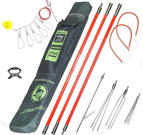 Spearfishing Pole Hawaiian Sling Fishing Spear Set Fiberglass Pole Spear Harpoon Spearfishing Gear in Kuwait