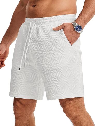 JMIERR Mens Sweat Shorts Casual Stretch Elastic Waist Sweat 7 inch Inseam Lounge Summer Running Shorts with Pockets in Saudi Arabia