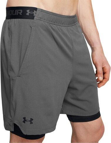 Under armour Vanish Woven Shorts with Heat Gear - Men's (1373764-025, Castlerock/Black/Black) in Saudi Arabia