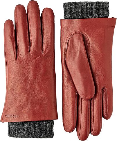 Hestra Women’s Megan Leather Gloves, Wool Lined, Long Knitted Cuff, Stylish Everyday & Special Occasion Winter Dress Glove in Saudi Arabia