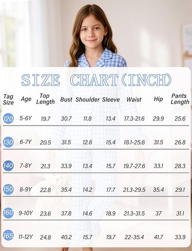 Kids Cotton Pajamas Girls Gingham Ruffle Pajama Set 2-piece Long Plaid Cute Pjs Button Down Sleepwear Homewear in Saudi Arabia