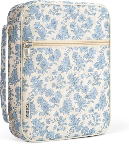 Bible Cover Case for Women,Cordoury Bible Cover with Handle,Purple Bible Book Cover,Carrying Case Bible Protective Christian Gift(zhengqi Bow) (Pink Bow, L) in Kuwait