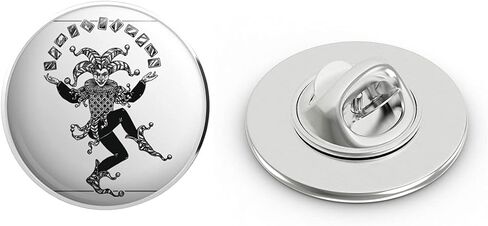 Cool Jester Joker of Cards Round Metal 0.75" Lapel Pin Hat Shirt Pin Tie Tack Pinback in Saudi Arabia