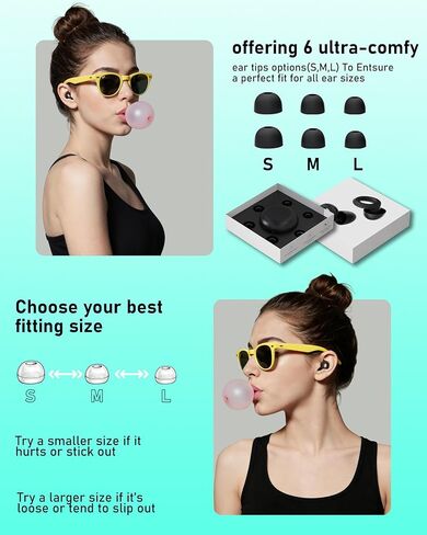 Ear Plugs for Sleeping,30db Noise Reducing Earplugs with 8 Eartips and Carry Case,Reusable earplugs for Sleep,Focus,Snoring,Shooting,Motorcycle,Airplanes,Musicians. (Black, L-M-S-XS) in Saudi Arabia