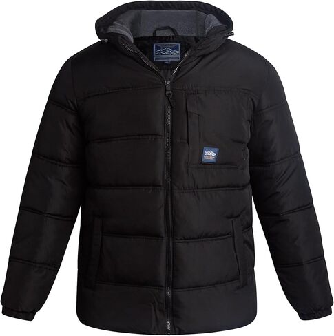 Bass Creek Outfitters Mens Winter Jacket - Insulated Quilted Winter Coat Heavyweight Hooded Puffer Outerwear Jacket for Men in Saudi Arabia