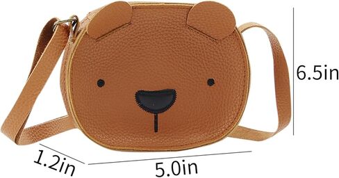 Suillty Cute Little Girls Purses and Handbags Cartoon Leather Bear Mini Coin Purse Toddler Boys Girls Wallet Crossbody Bag in Saudi Arabia