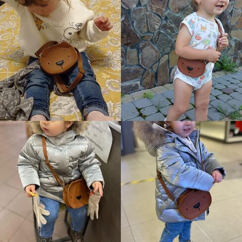 Suillty Cute Little Girls Purses and Handbags Cartoon Leather Bear Mini Coin Purse Toddler Boys Girls Wallet Crossbody Bag in Saudi Arabia